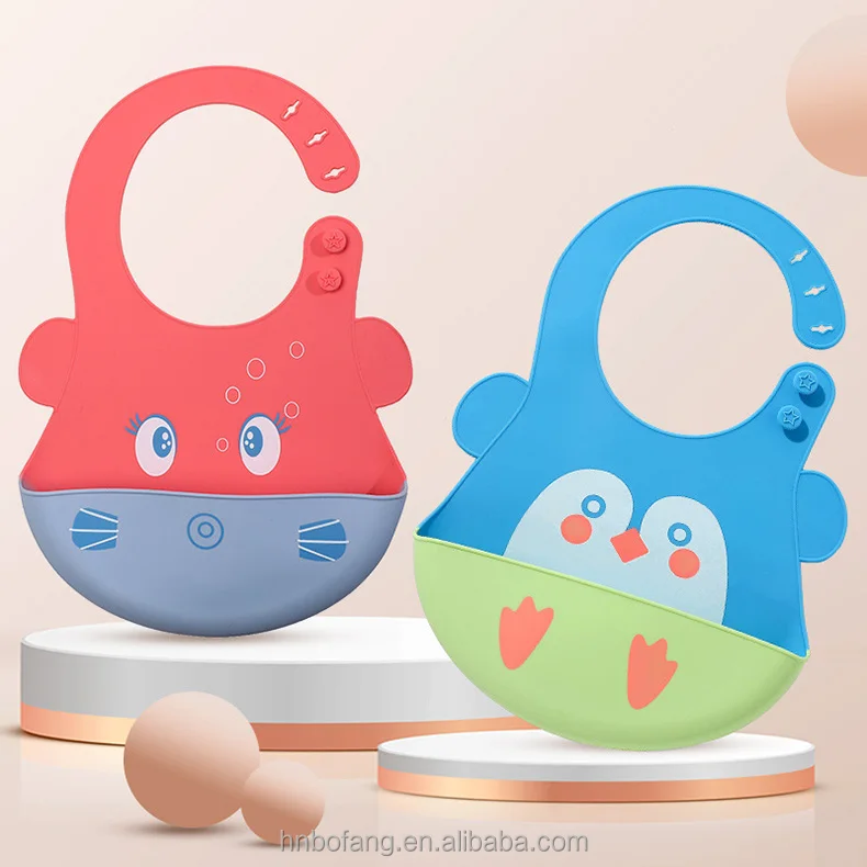 Silicone Baby Products Baby Bibs Waterproof Food Grade Feeding Bib silicone baby bib