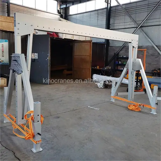 Stationary 2 ton 5 ton Lifting Portable Aluminum Gantry Crane For Uneven Ground