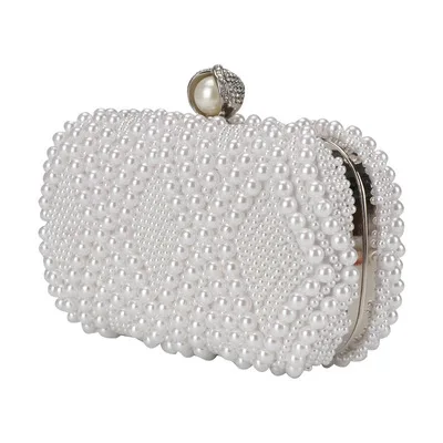 2021 Luxury Evening Bags Women Beaded Clutch Handbag for Wedding Party Pearl Bag