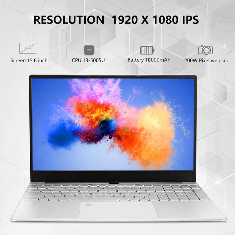 Ноутбук intel i3-5005u с разблокировкой по отпечатку пальца оперативная память 8 ГБ ssd 64 Гб ips 1920x1080 оптовая