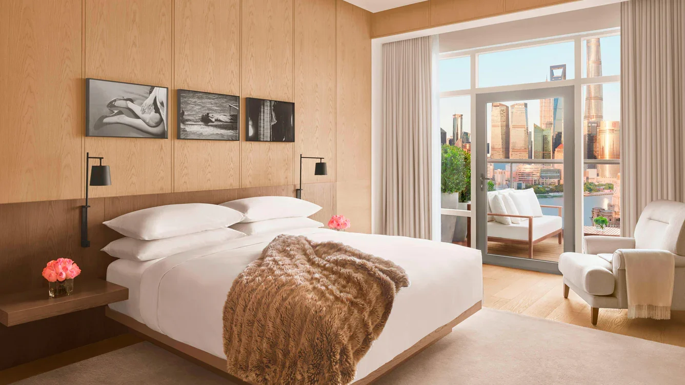 CREATION  Five Stars Hotel Simple Design Modern Light Oak Wood Veneer Dubai Hotel Furniture For Hotel Rooms
