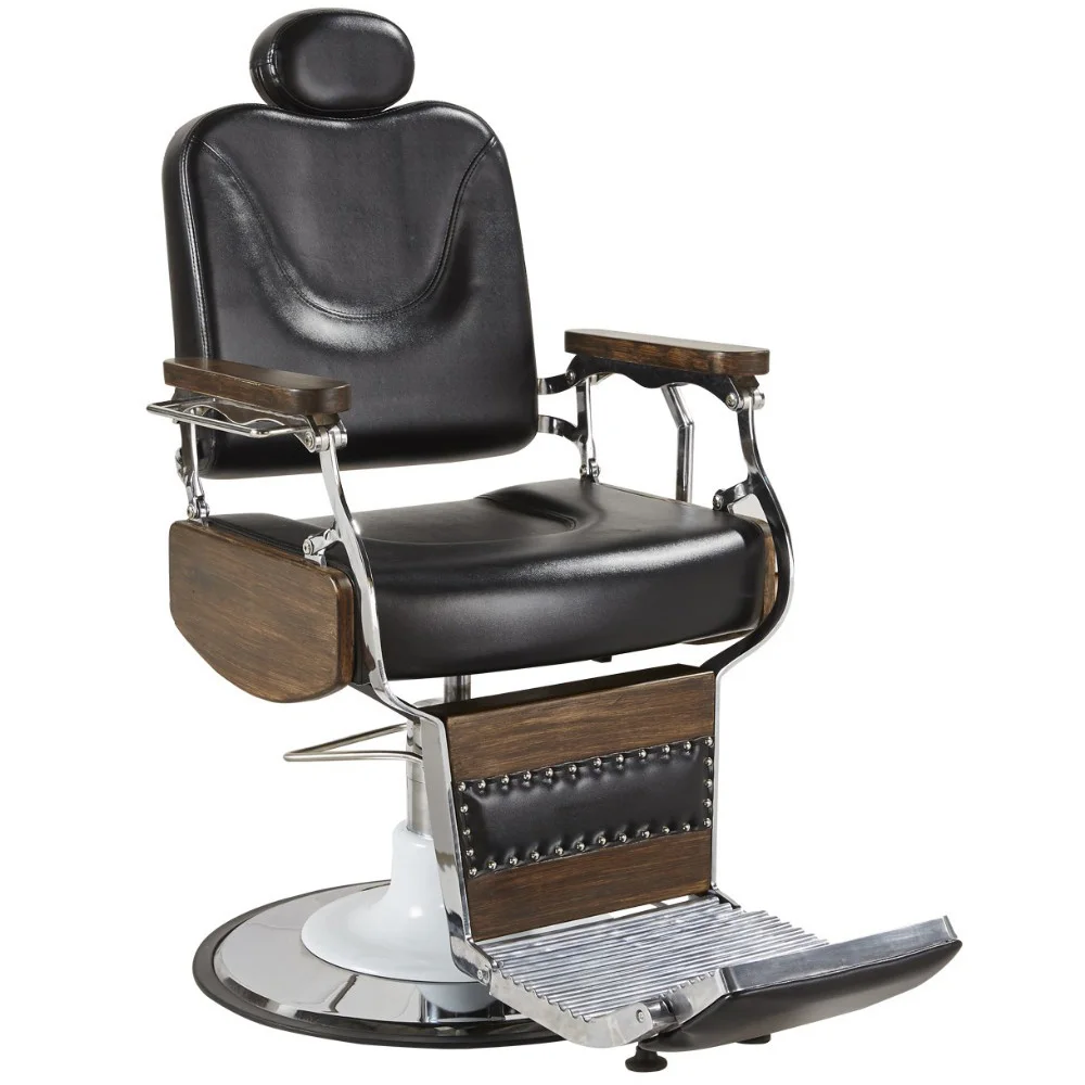 Yapin wholesale classic durable hydraulic piston salon brown men styling barber chair