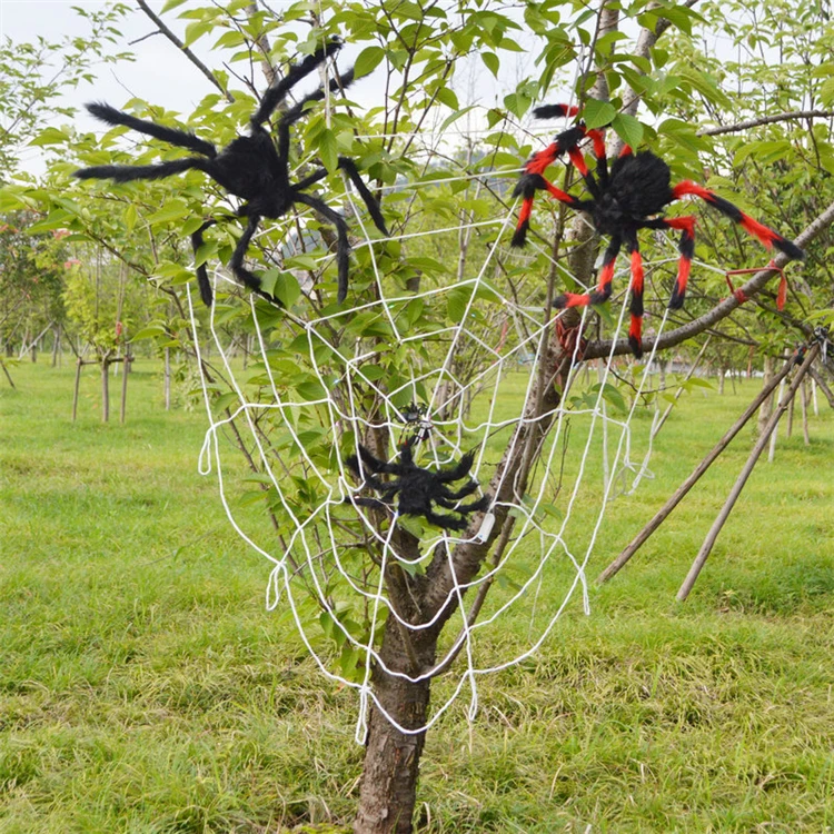 Halloween Party DIY Decoration LED Spider Web Creative Halloween Prop Lighting