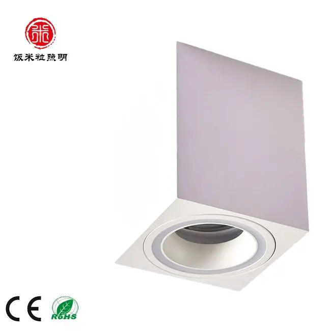 IP20 Exposed Cube DownLight-Empty Fixture Use light source LED or Halogen lamp GU10 Aluminium inner acrylic ring  96x96x125mm