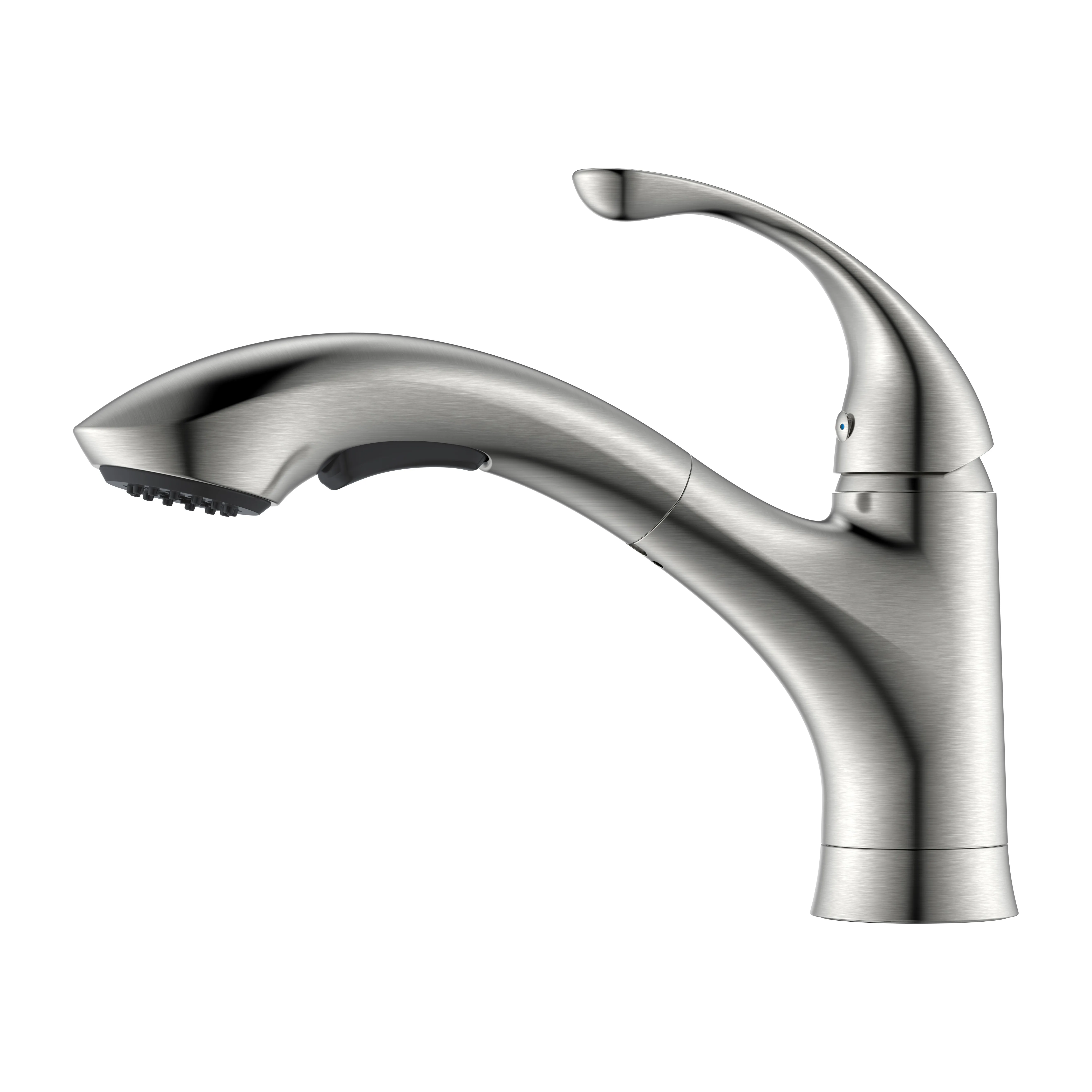 Factory Supply Deck Mount Single Handle Mixer Tap Pull Out Kitchen Sink Faucet