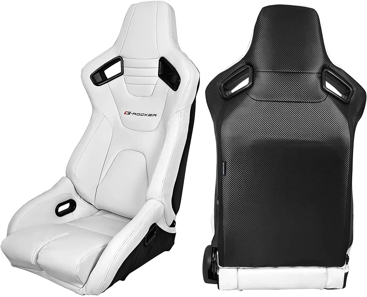 Jiabeir Universal Recaro White PVC Leather With Double Slider Bucket Racing Seats