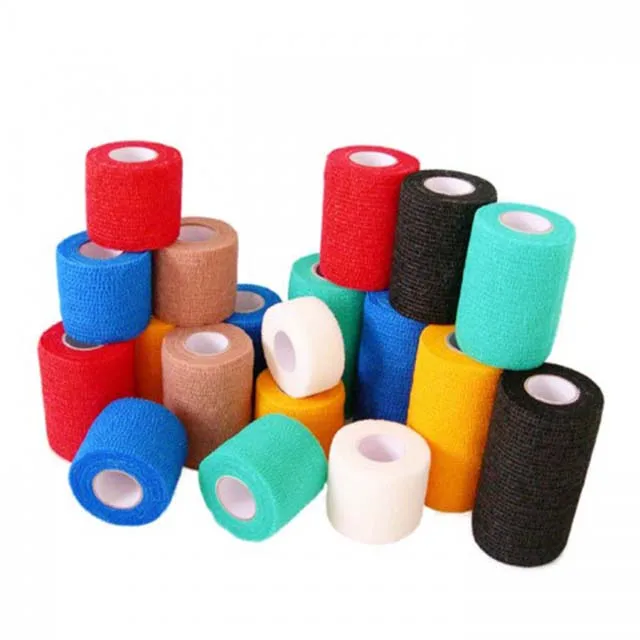 cohesive PP nonwoven rolls elastic tubular net bandage with PP nonwoven fabric 30gsm cohesive bandage