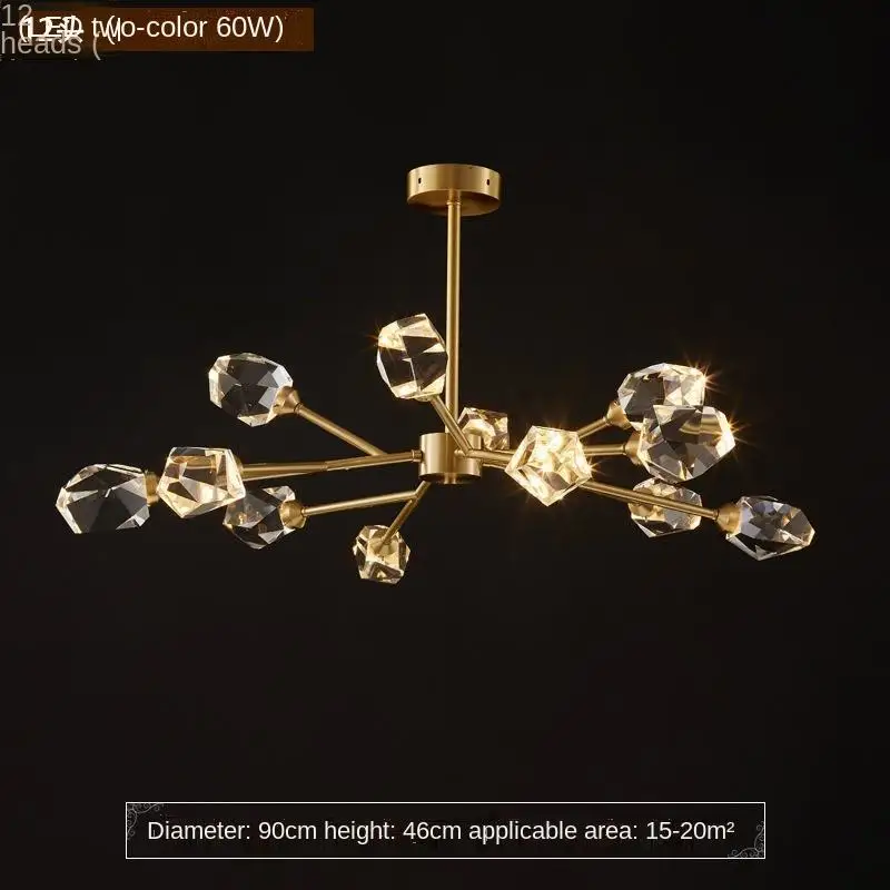 The New Listing Adjustable Light Glass Long Black 11Cm Nordic Ceiling Lighting Chandelier For Living Room