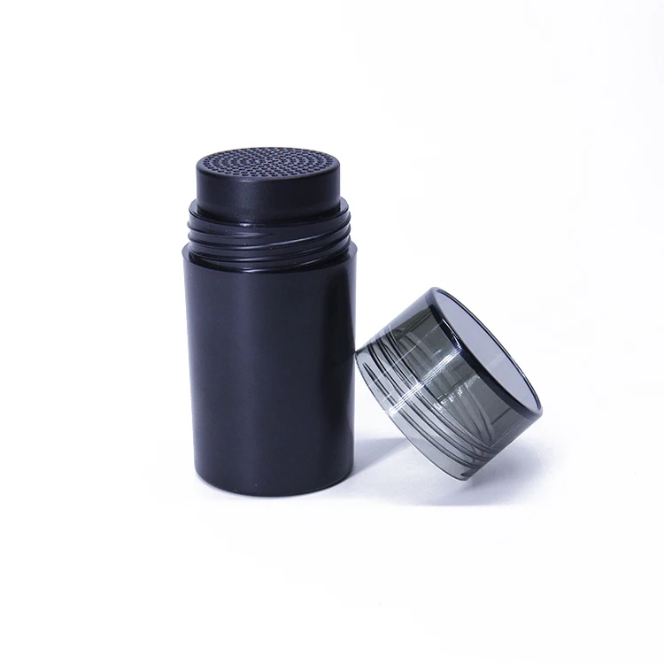 Bpa Free   5G 15G 25G 27.5G  Black Round Hair Shaker   Plastic Powder    Bottle   For Man And Woman