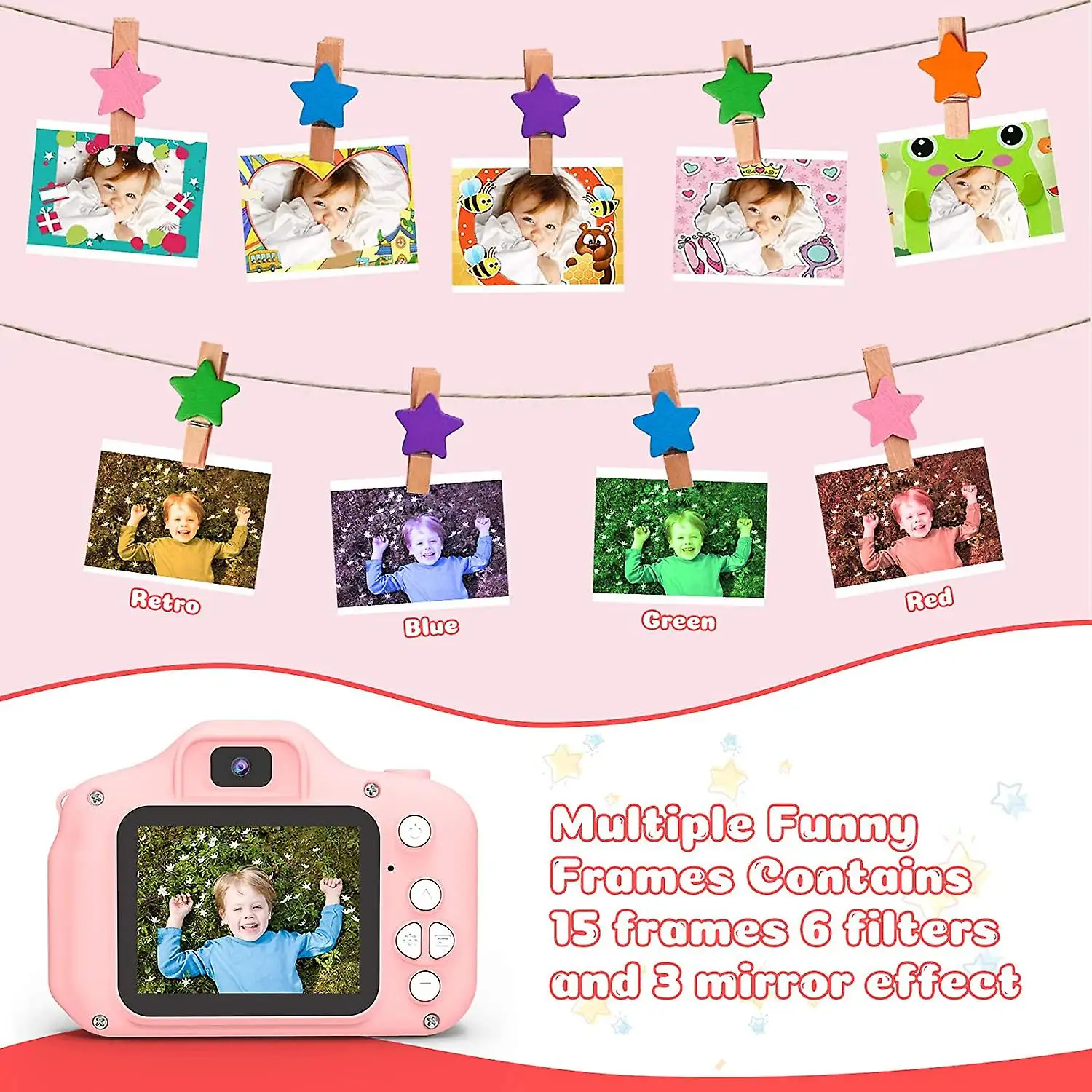 China Manufactory Dropship Kids Camera Children Mini Digital Camera Cute Cartoon Cam 13mp Slr Toys For Birthday 2 Inch Screen