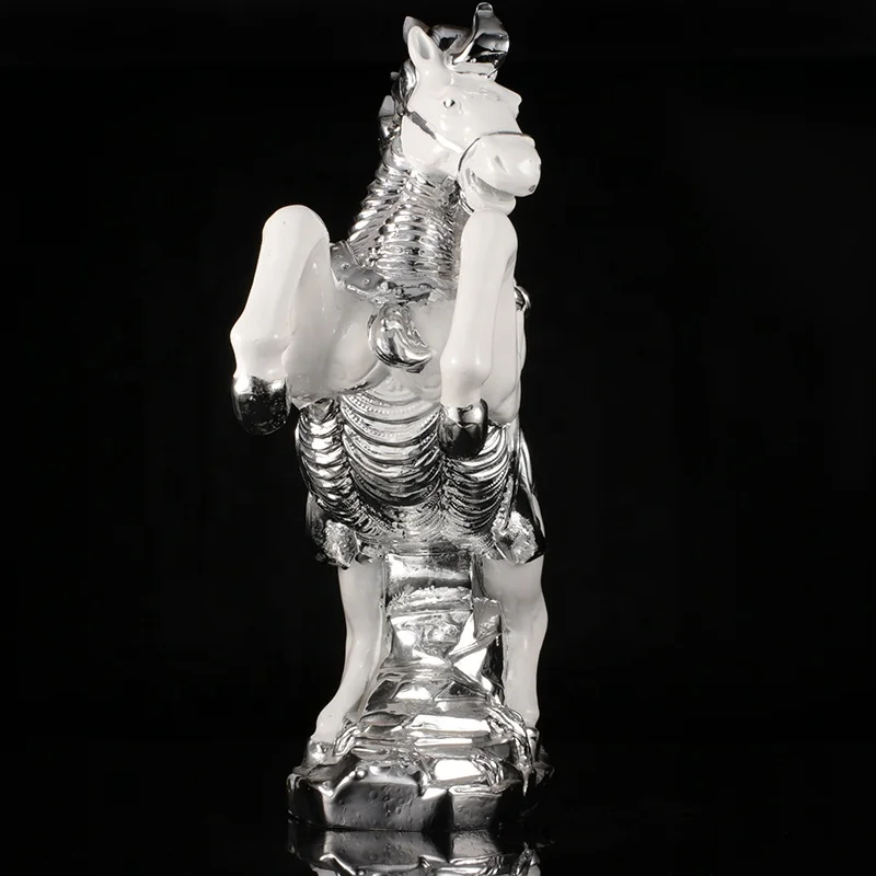 Custom Resin Home Decor Horse Figurines Gloss Gold Animal Horse Statue For Sale