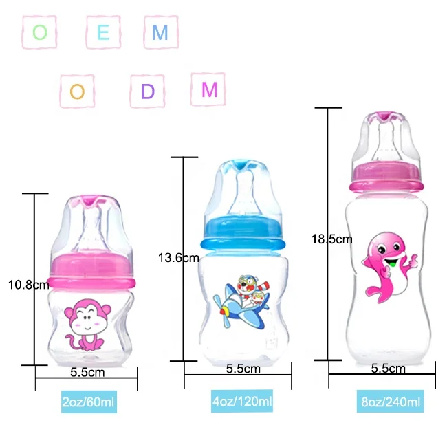 
2021 New Plastic Baby Bottles Drinking Milk Feeder Bottle Infant Biberon Bebe Pass EN14350 baby feeding bottle set 