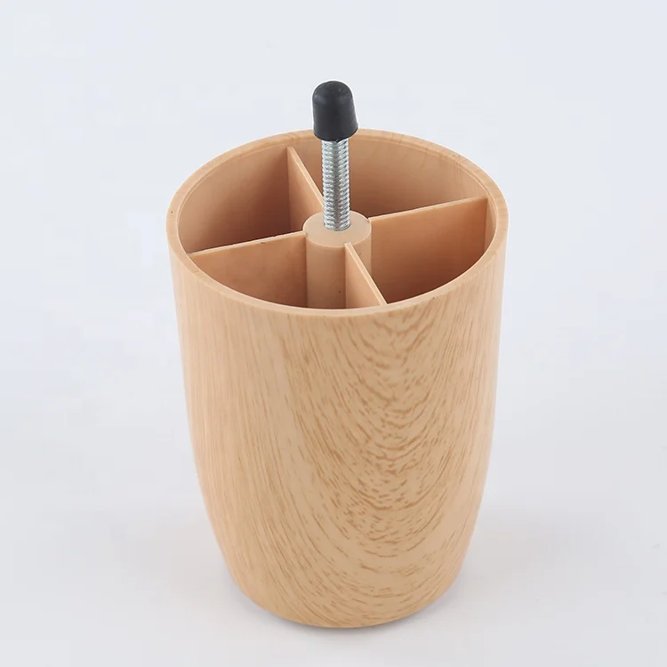 Free samples cone type  wooden grain mat surface plastic legs ABS furniture foot