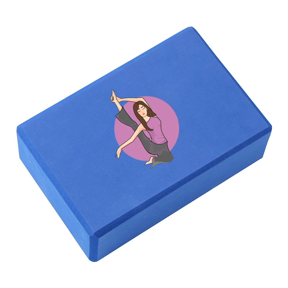 ECO printed 420g POE foam high density foam yoga blocks manufacturer