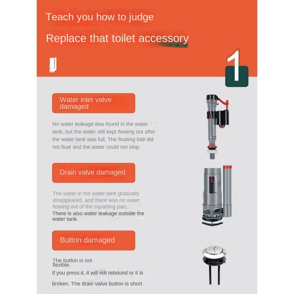 two piece toilet commode sanitary ware New design toilet flush accessories toilet tank fittings gray color flush value