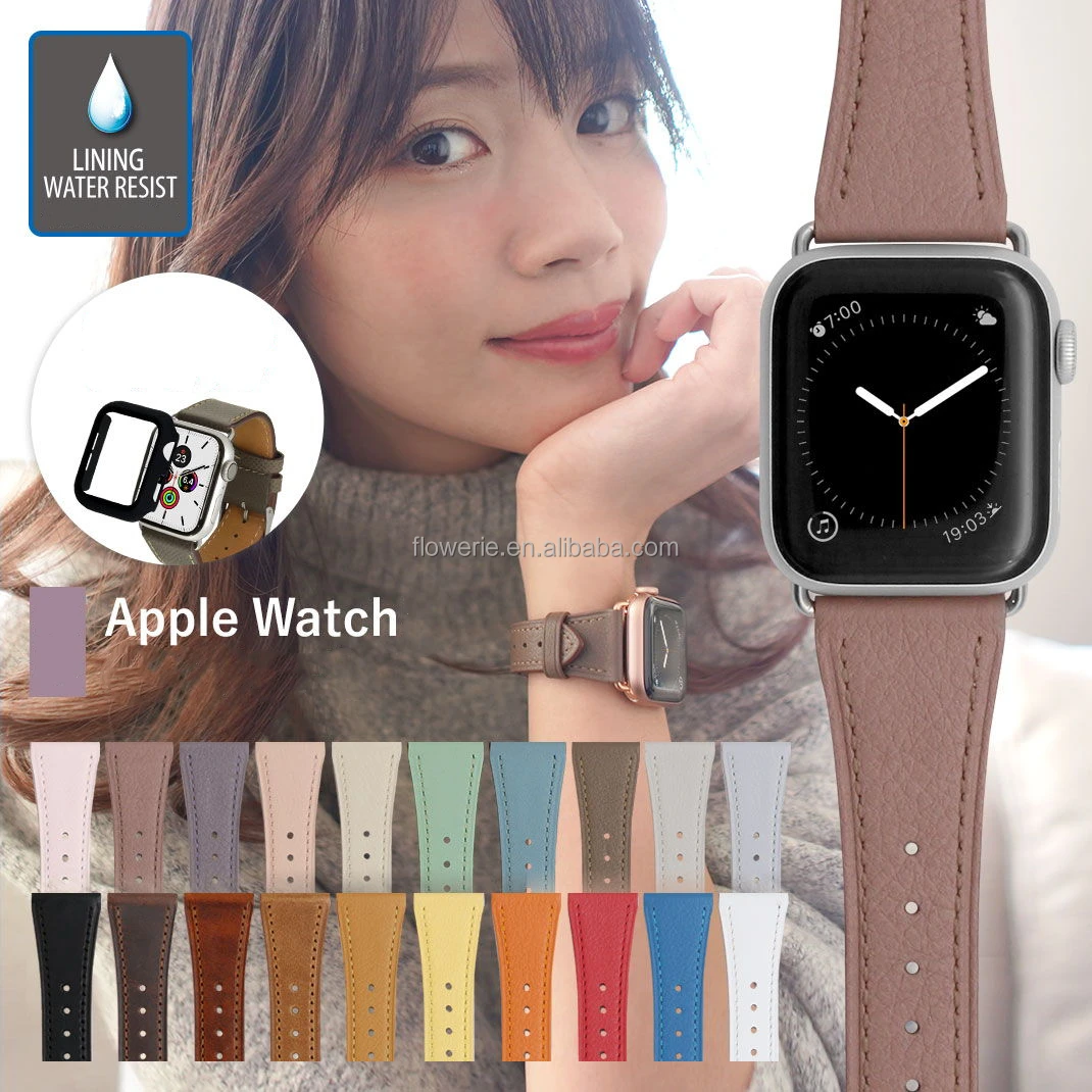 custom bracelet genuine Italian waterproof Leather for Apple Watch 8 ultra band 38mm 40mm 41mm 42mm 44mm 45mm Women Men Strap