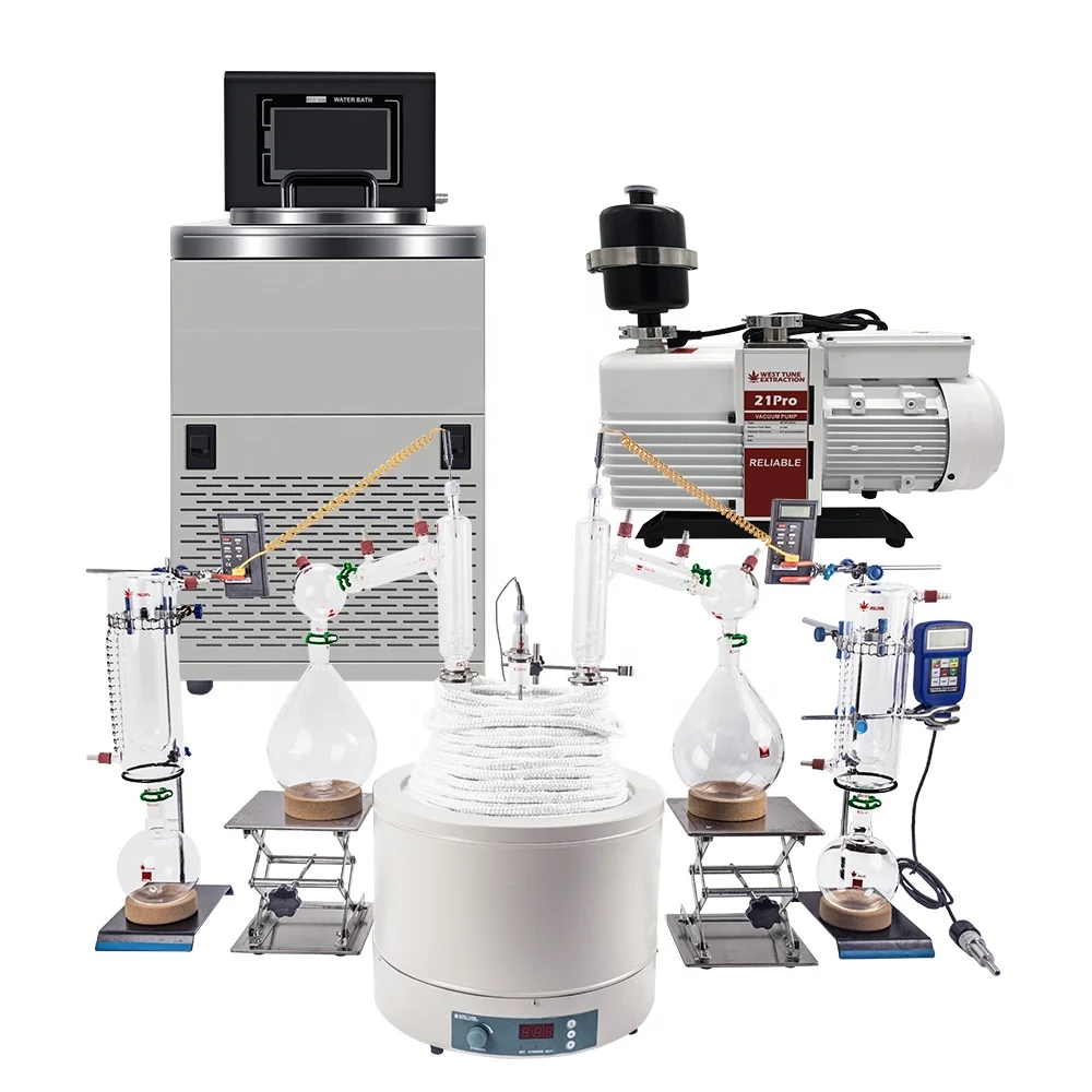 
WTSP-10 10L dual glass heads CBD extraction short path distillation with turnkey lab equipment 