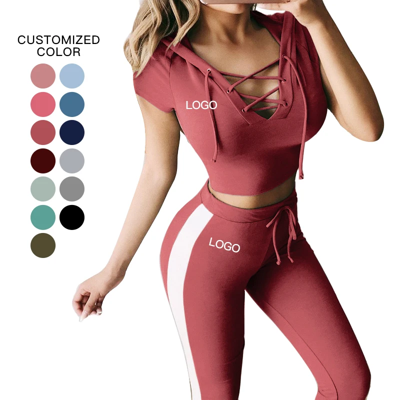 
6 Colors yoga set women sportswear set high waist printed dropship shirts and leggings plus size two pieces yoga shorts set 