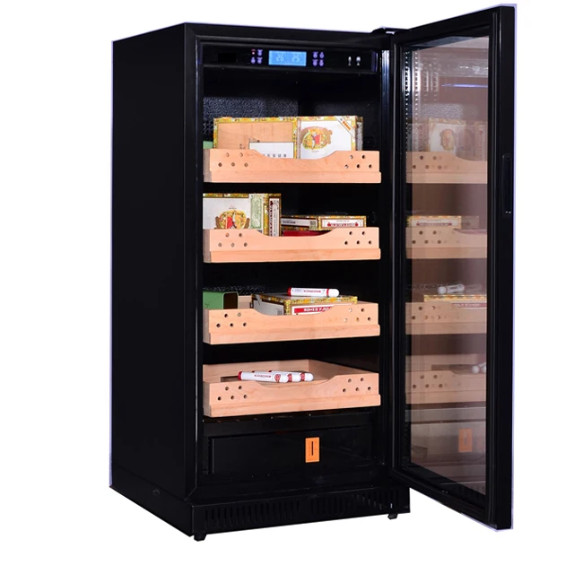 High-end cigar display collection cabinet LED light temperature balanced refrigerator
