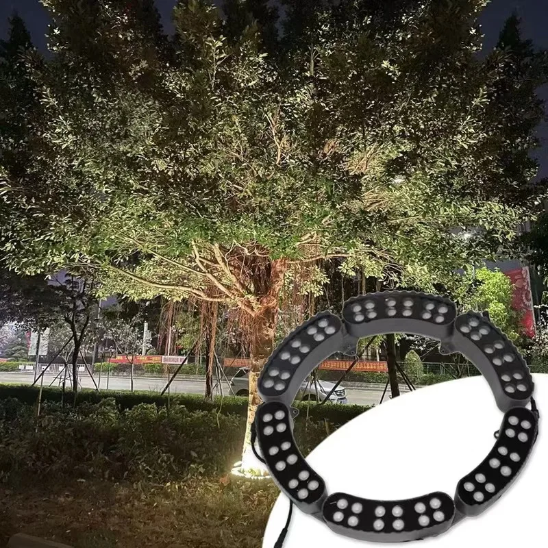 Coconut Palm Tree Hug Light Decorative Square Hoop Pillar Lighting Tree Hoop Lamps Landscape Pole Holding Lamp LED Electric 90