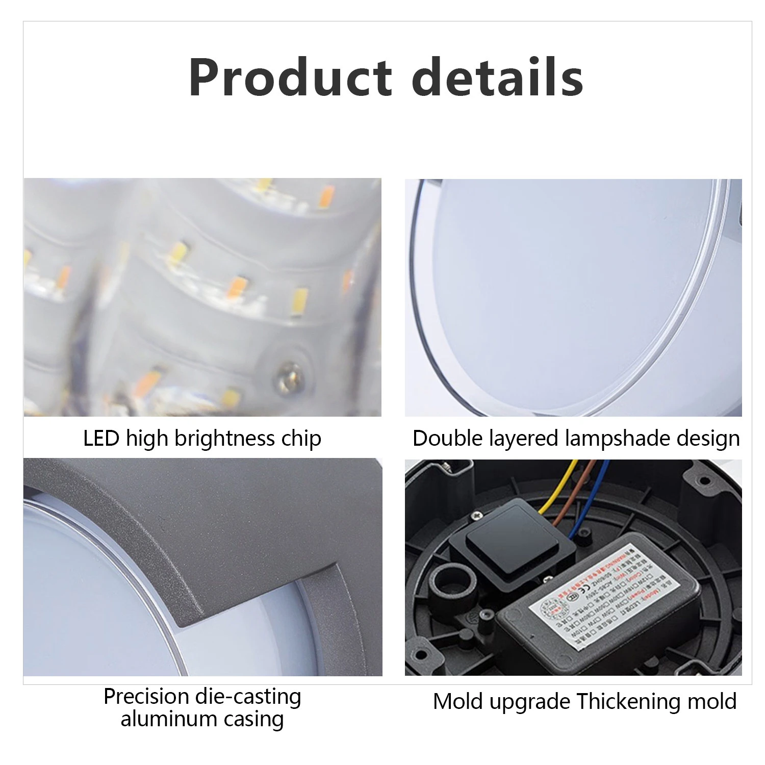 LED square round outdoor wall lamp up and down double head light IP65 waterproof