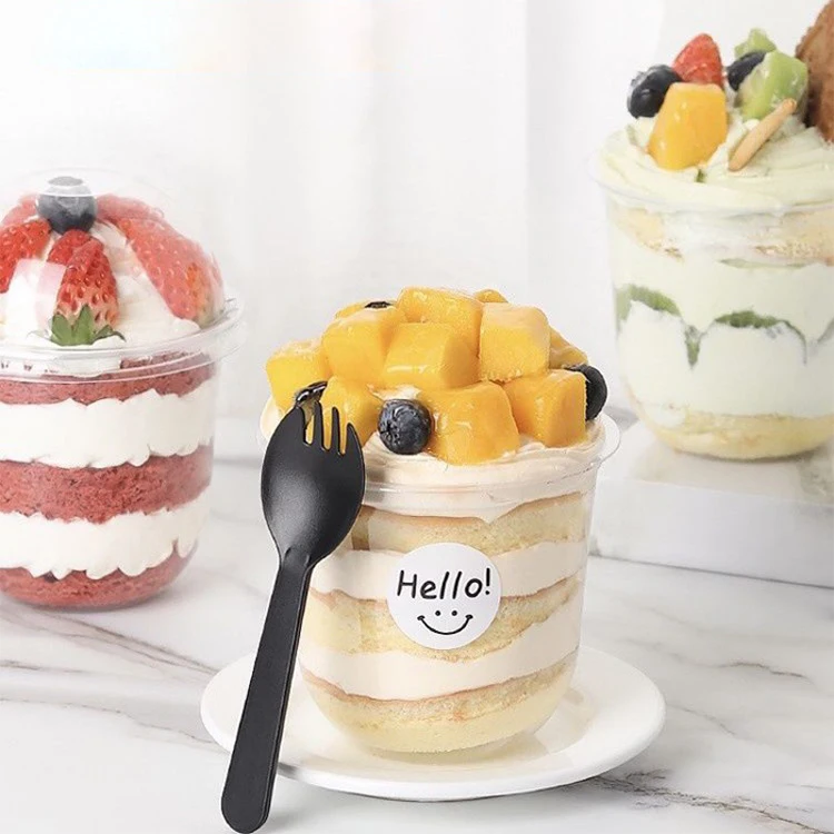 Disposable Plastic Cups Clear Transparent Food Container Jelly Pet Yogurt Cake Mousses Dessert
