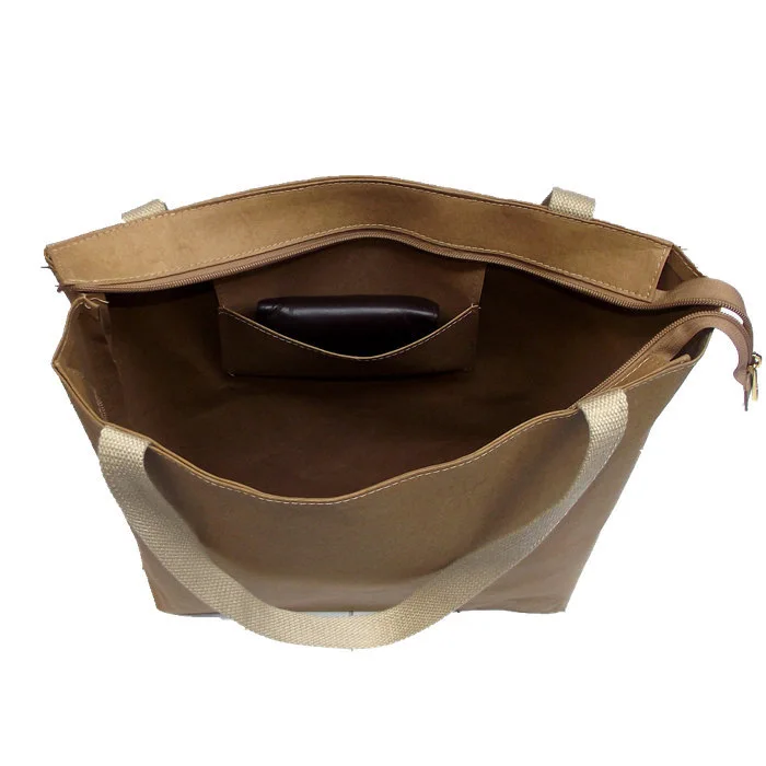 Wholesale Tyvek Dupont Eco Friendly Tote Bag Washable Kraft Paper Shopping Bag