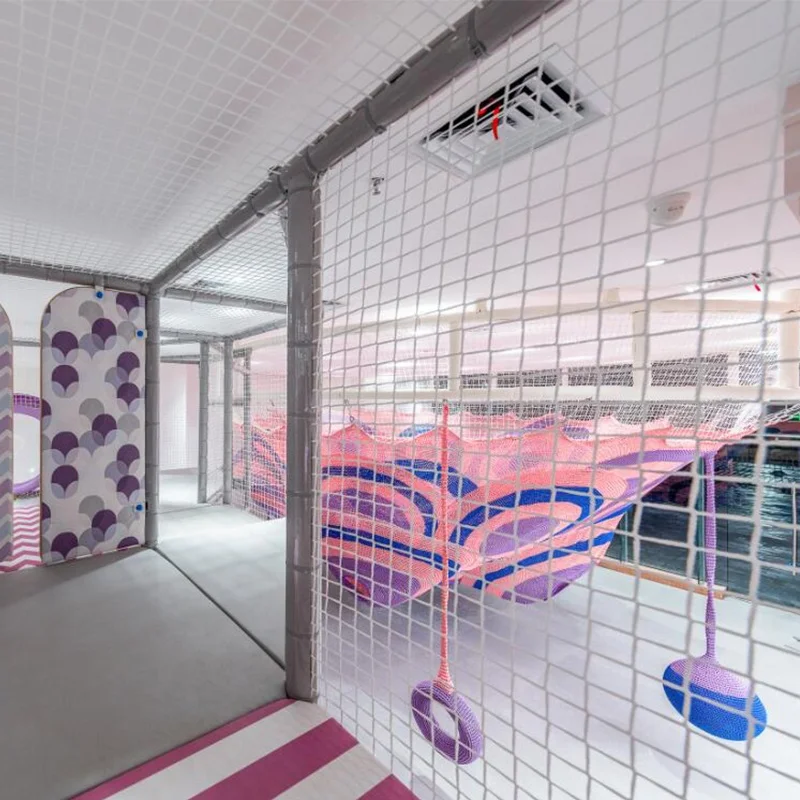 ROPECUBE rainbow rope nets playground children climbing rope net  indoor trampoline park indoor baby game park