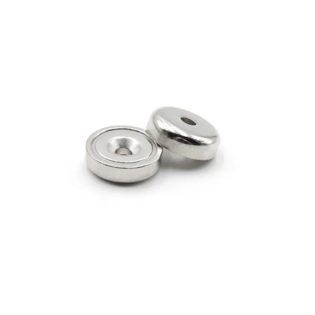 Factory Direct Wholesale Pot Shape Zine N35 Radially Magnetized Neodymium Ring Magnet