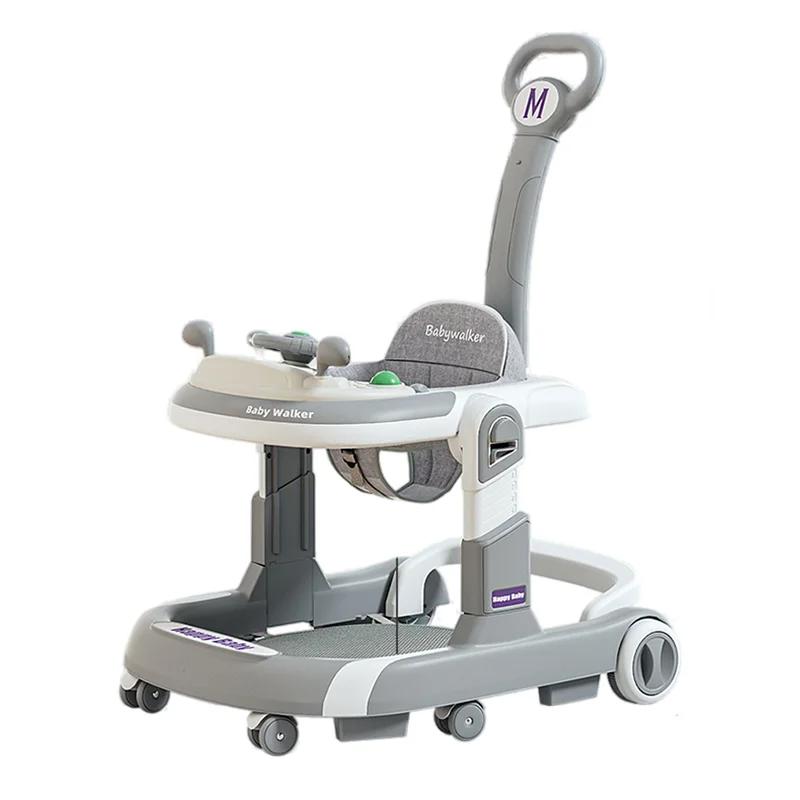 2024 New German Anti-Rollover Three-in-One Hand Push Baby Walker Anti-O-Leg 6-18 Months Multi-FUNCTION Fashionable Learning