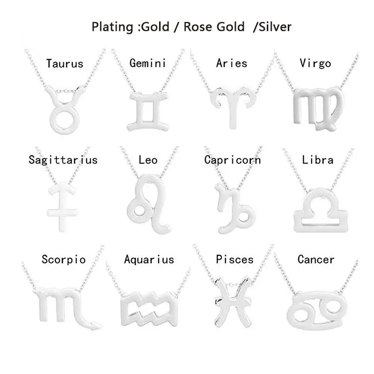 Astrology Horoscope Star Sign Constel lations Zodiac Charm Necklace Zodiac Sign 12 Constel lations Choker Necklace