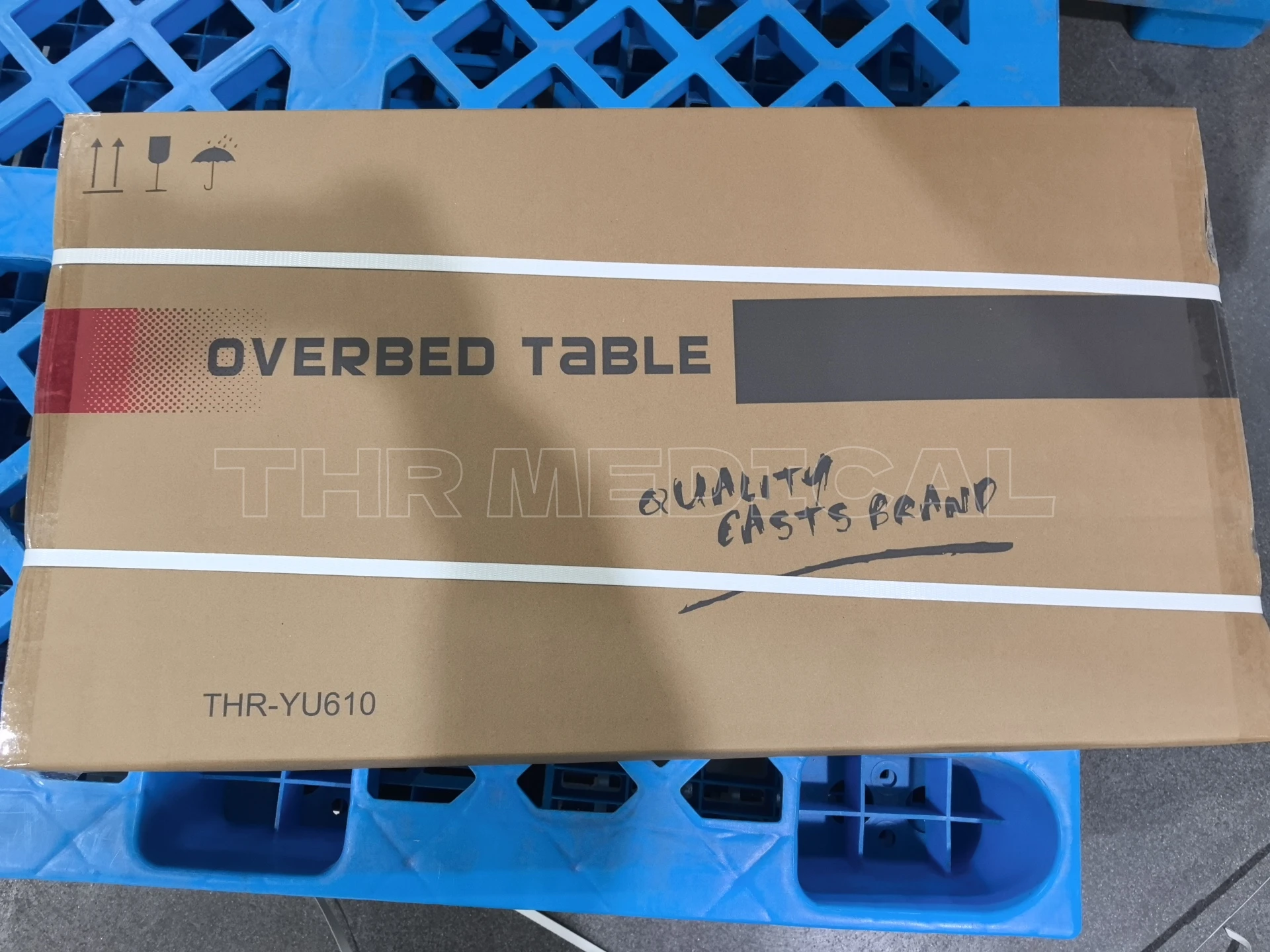 THR-YU610 Hospital Furniture Cheap Adjustable Overbed Table Medical Laptop Table Price