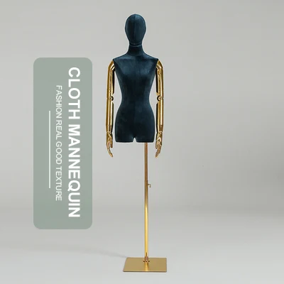Popular 1/2 Half Body Female Women Articulated Mannequin Arms Fabric Fixable Dress Form Mannequins