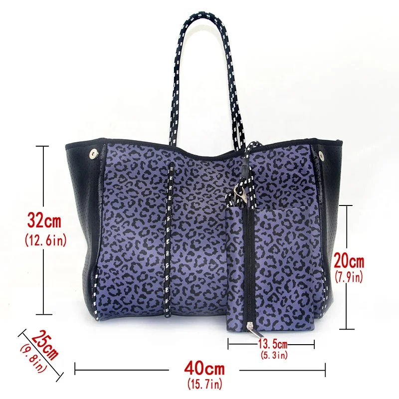 Wholesale Factory Ladies Neoprene Tote Bag Large Capacity Handbags Neoprene Beach Bag For Women