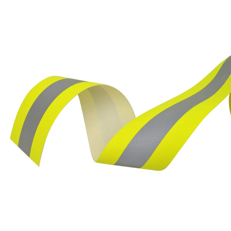 High Visibility Fluorescent yellow Fire Proof Flame Retardant Sew On trim strip Pure cotton FR treated Reflective Fabric tape