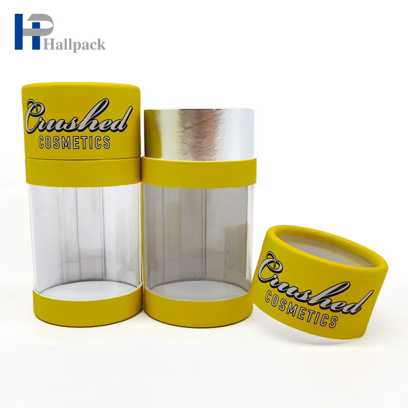 High Quality Rigid Cardboard Mug Cup Gift Paper Tube Recyclable PVC Window Water Drink Cup Packaging Tubes