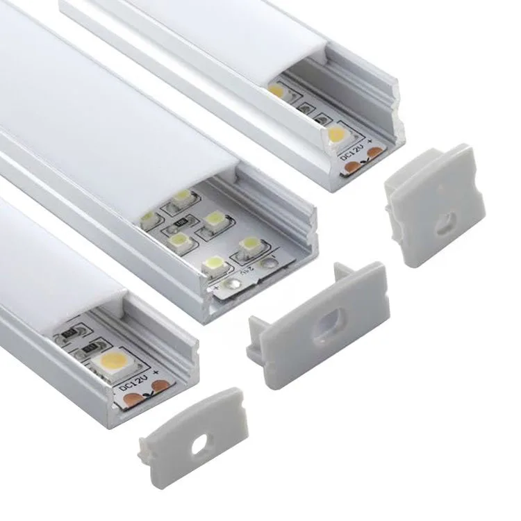 Custom 6063 aluminum profile led strip light cabinet showcase aluminum light bar enclosure