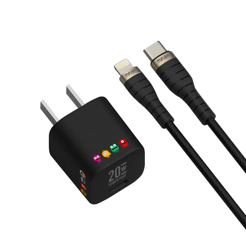 Mfish 20 Вт Быстрое зарядное устройство с C-C кабелем TypeC Зарядка для Android OEM/ODM Быстрая зарядка телефона планшетный ПК