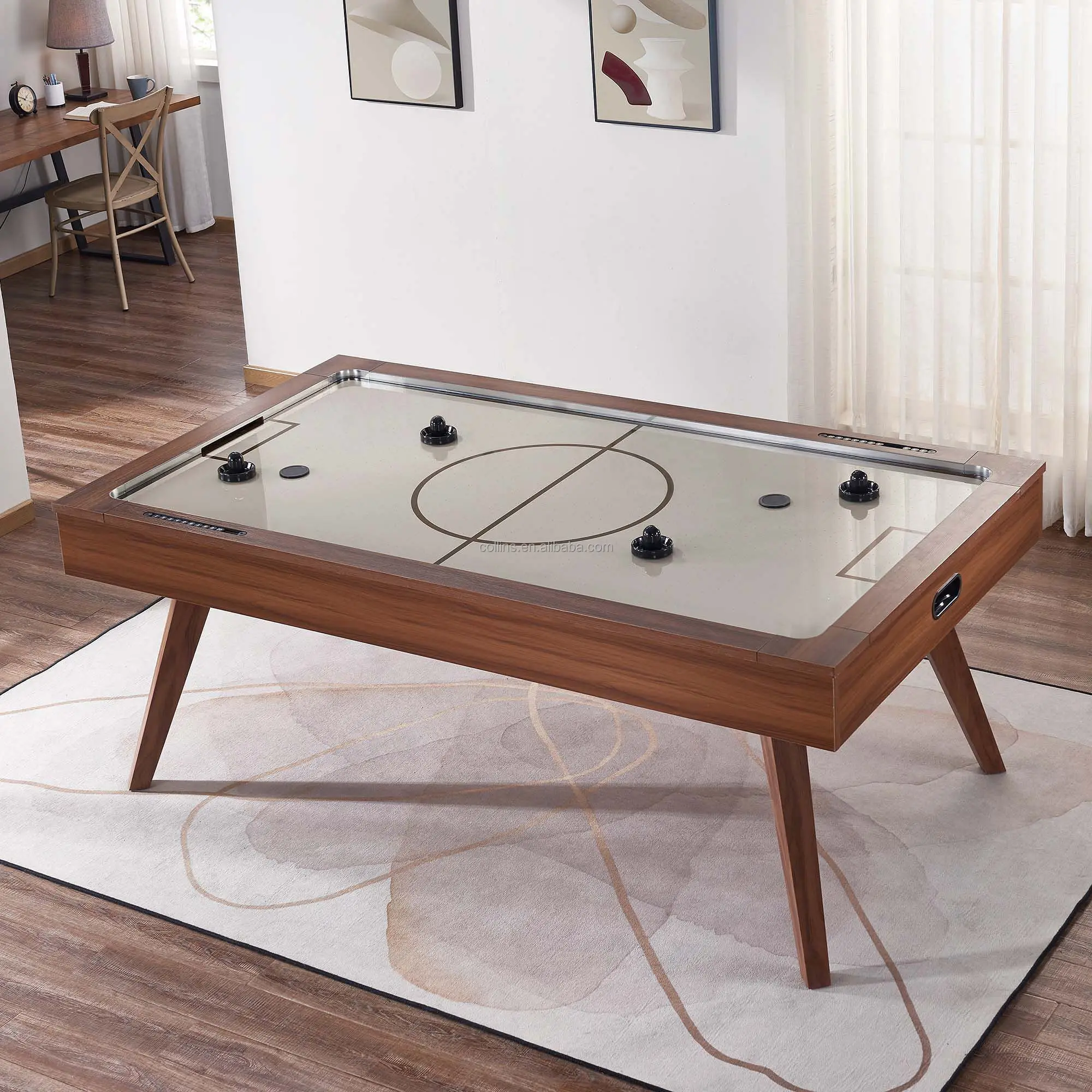 Custom table air hockey table professional high end craft solid wood unique hockey table