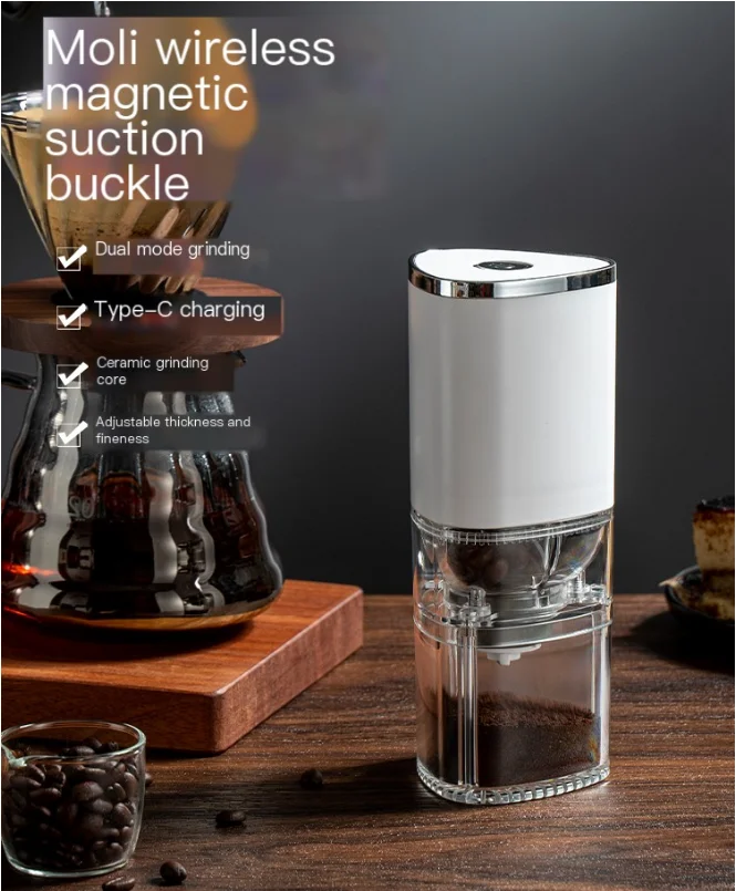 Usb Charger Electric Coffee Grinder Professional Ceramic Grinding Core Coffee Beans Mill Portable Coffee Maker Accessories