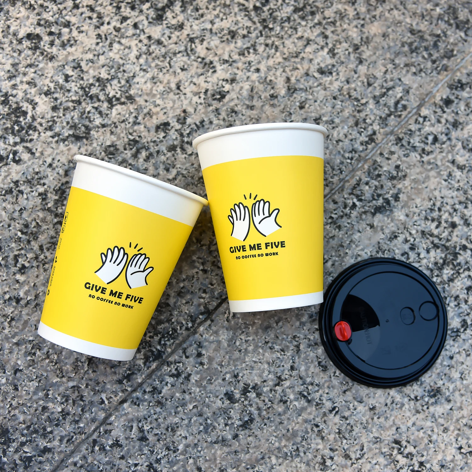 12oz double wall disposable paper coffee cups customize hot drink personalized logo print kraft paper cups factory