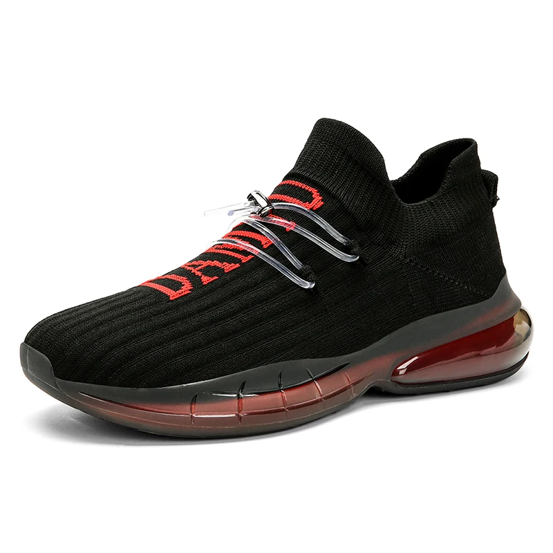 Wholesale New Style ETPU Cushion Light Weight Sole Black Running Shoes Men Casual Sneakers