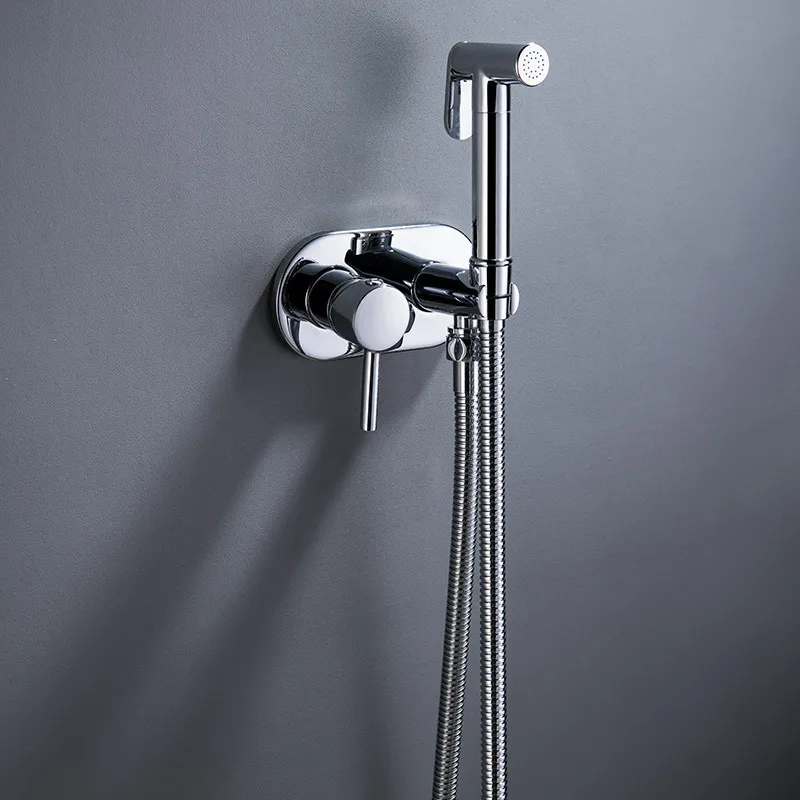 High Quality Handheld Brass Bidet Toilet Sprayer Kit Hot And Cold Mixer Bathroom Bidet Sprayer Set