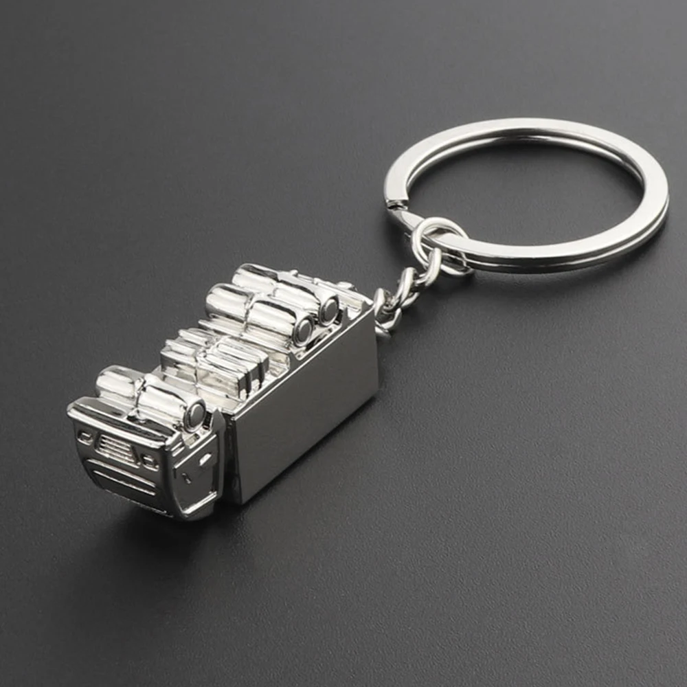 Metal Gear Head Key Ring Keychain 3d Mini Large Truck Model Metal Keychain Truck Driver Gift Keychain