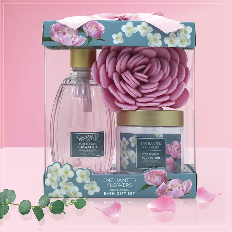 OEM Luxury Wholesale Private Label Natural Aromatherapy Spa Flower Bath Body Kit Wash Shower Gel Gift Set For Women Mother