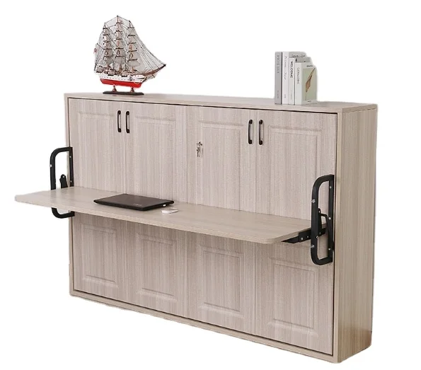 Murphy bed household small apartment one meter two retractable folding bed single bedroom hidden bed with wardrobe integrated