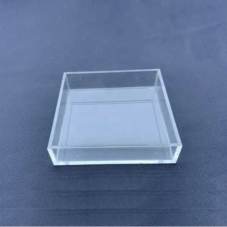 Top quality manufacture clear acrylic square tray acrylic display tray custom acrylic storage tray