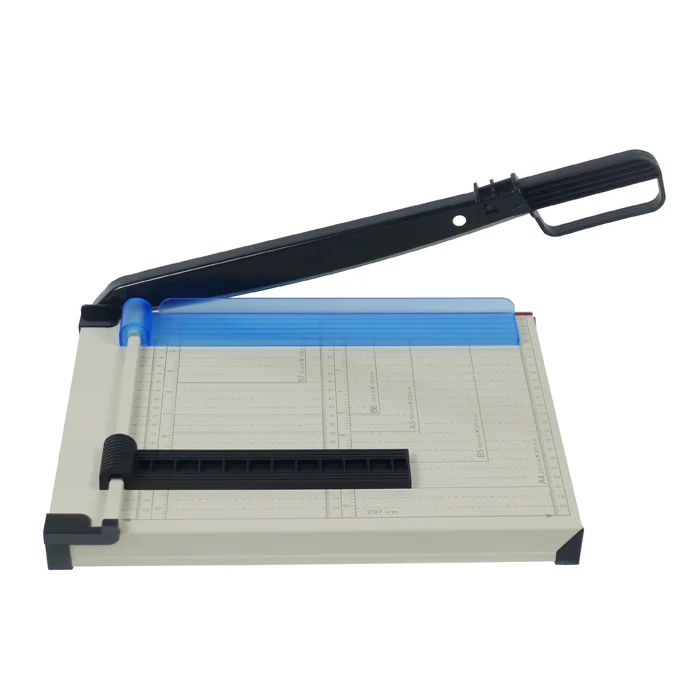 Transparent Cover Protect A4 Manual Paper Cutter Trimmer Steel Base Guillotine 12 Sheets Paper Cutting Machine