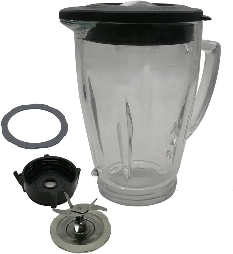 Replacement Blender Glass Jar and Jar Lid with Pro 1200 extarctor blade and bottom,Gasket,Compatible with Pro 1200 Blender
