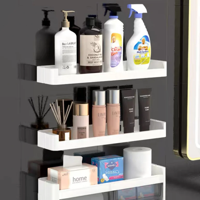 Home Collection Shelf Bathroom Storage Rack Drawer Organizer Rack for Liquid Soap Skincare Shampoo Bathroom shelf Towel rack